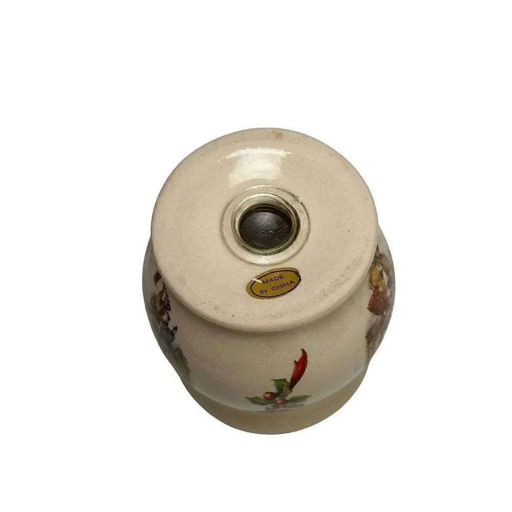 Stoneware CIB Dickens Winter Scene Salt Pepper Shakers Christmas Holidays